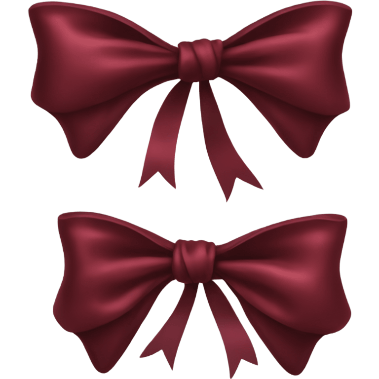 dark red silk bow emoji