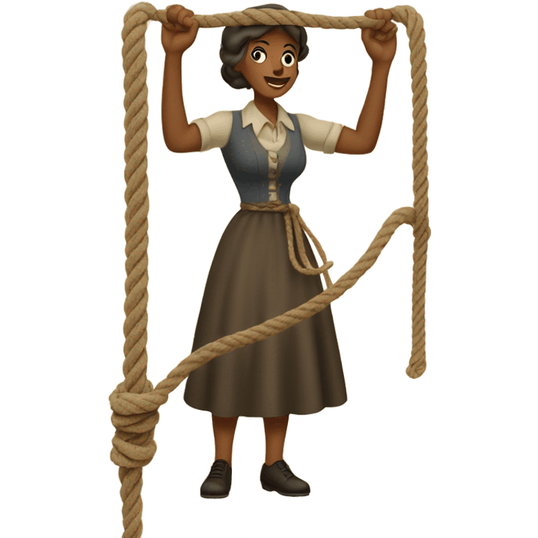 Woman pulling a bell rope emoji