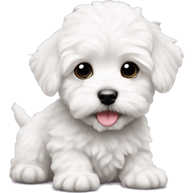 white maltipoo puppy emoji