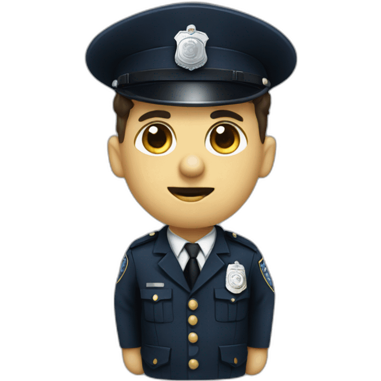 Charlie Chaplin in a police uniform emoji