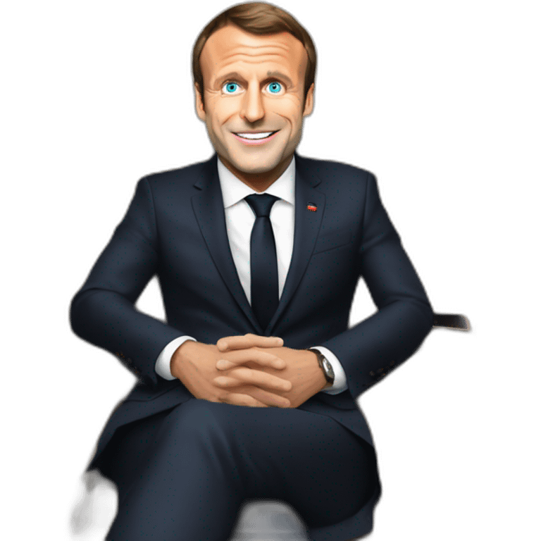 Emmanuel Macron dans un jet privé emoji