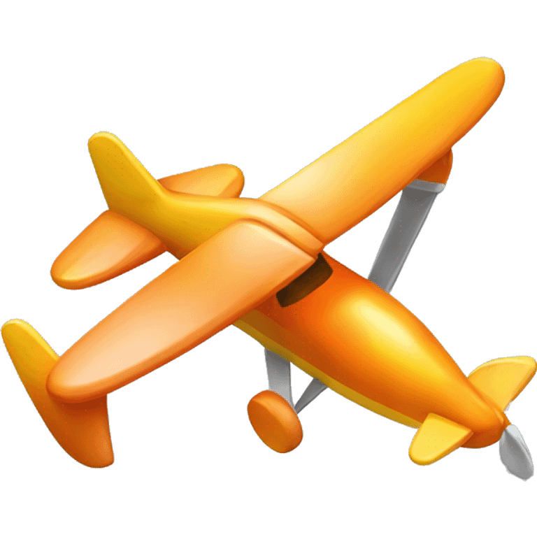 orange and yellow flyig plane emoji