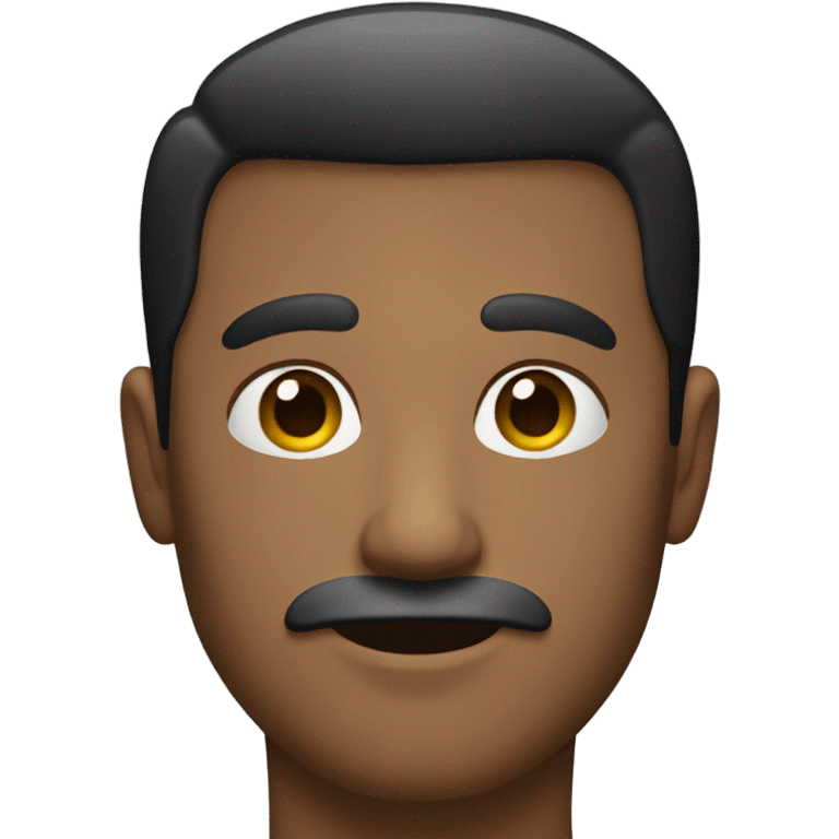 Man with black swept hair and short moustache  emoji