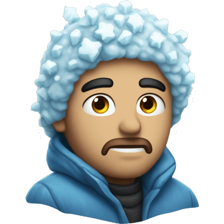 snowflakesad alone blue ice  emoji