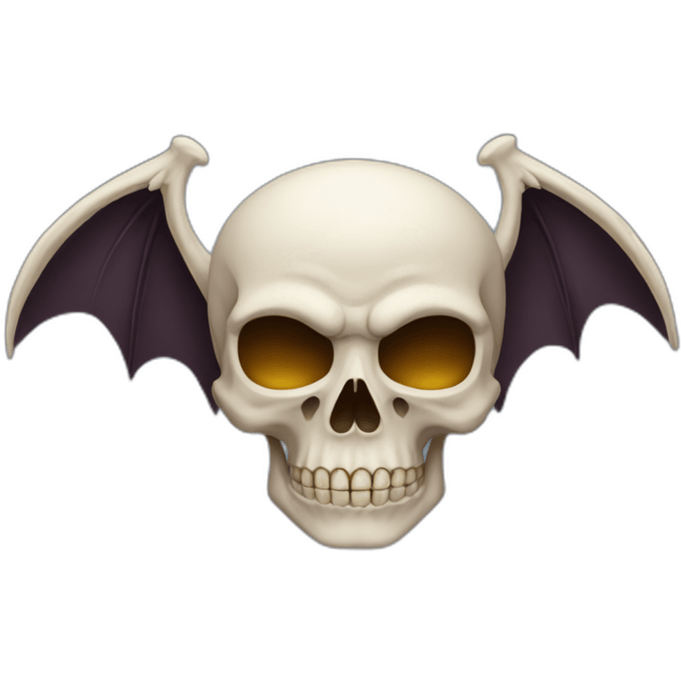 Skull with bat wings emoji