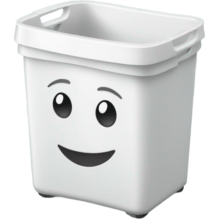 plastic white storage caddy emoji