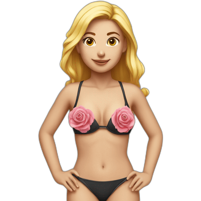 Girl bikini rose emoji