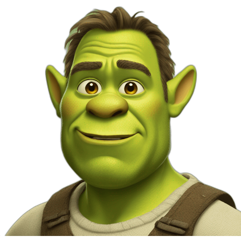 Shrek but as an ugly person emoji