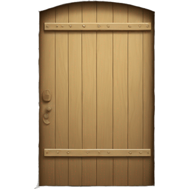 wooden door in stone wall emoji