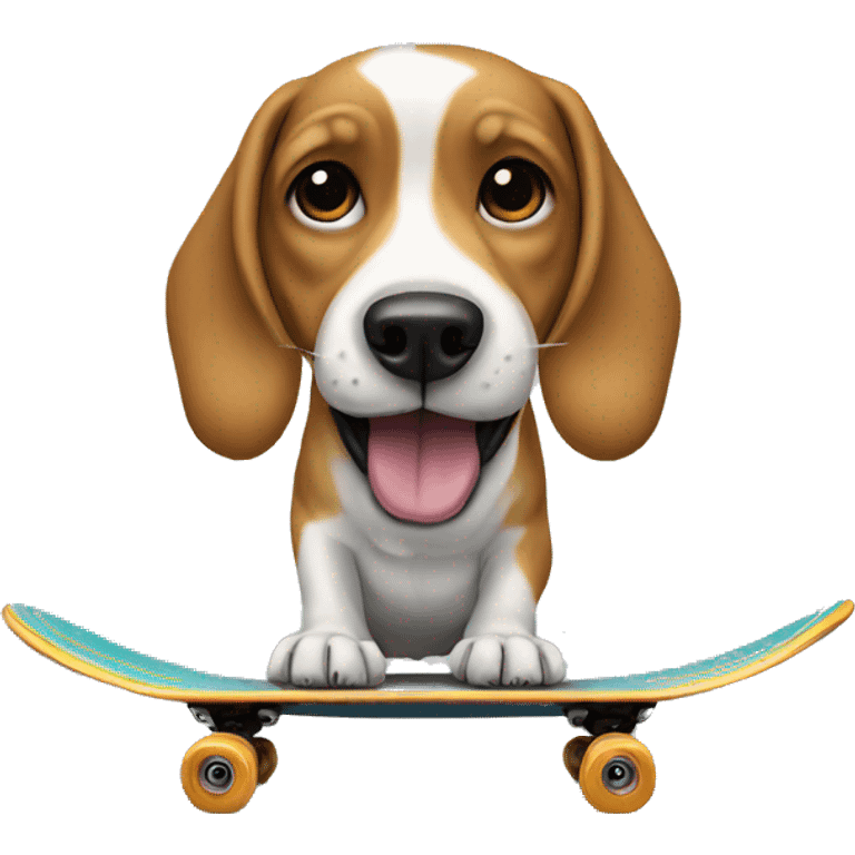 Dog rising skateboard  emoji