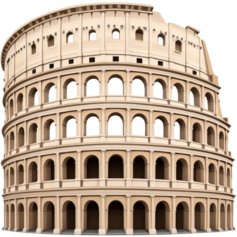 Cinematic Realistic Colosseum Landmark Emoji, depicted as the ancient Roman amphitheater rendered with dramatic architectural detail and dynamic lighting. emoji