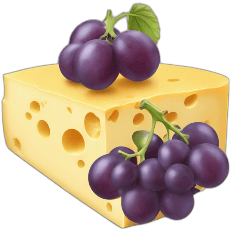 cheese and grapes emoji