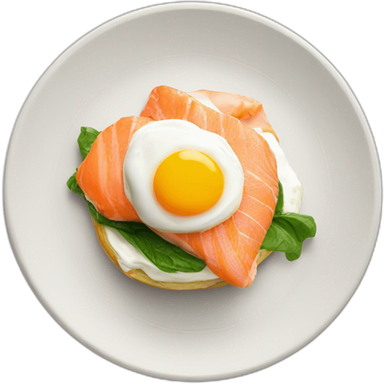 egg benedict with salmon emoji