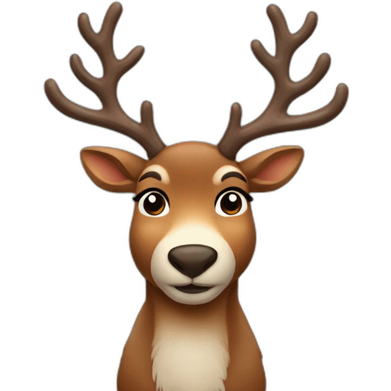 reindeer in love emoji