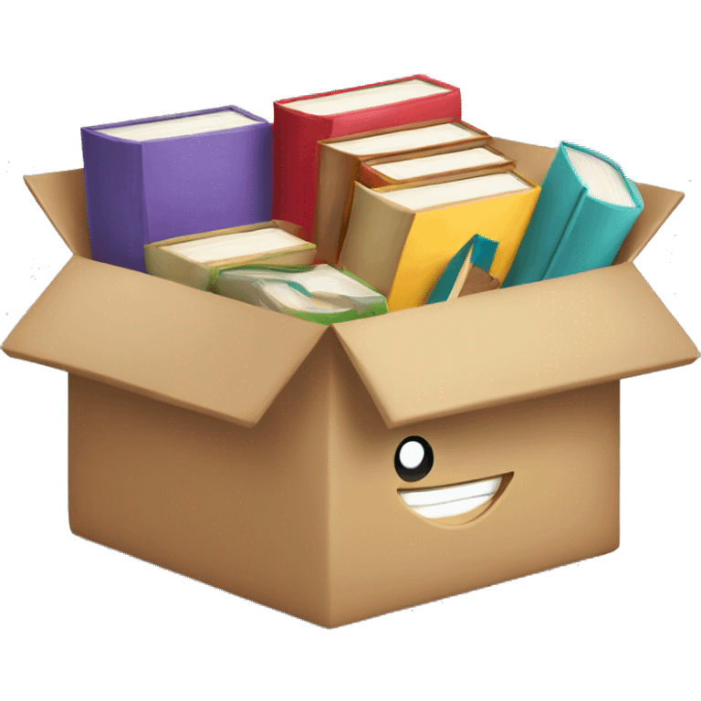 open box with books inside emoji