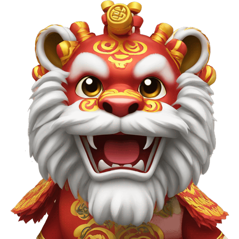 a lion dancing emoji