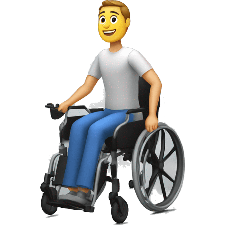 3d pose of man with reduced mobility emoji