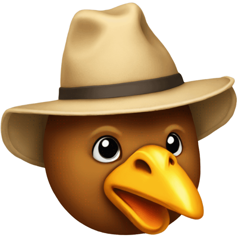 Chiken with hat  emoji