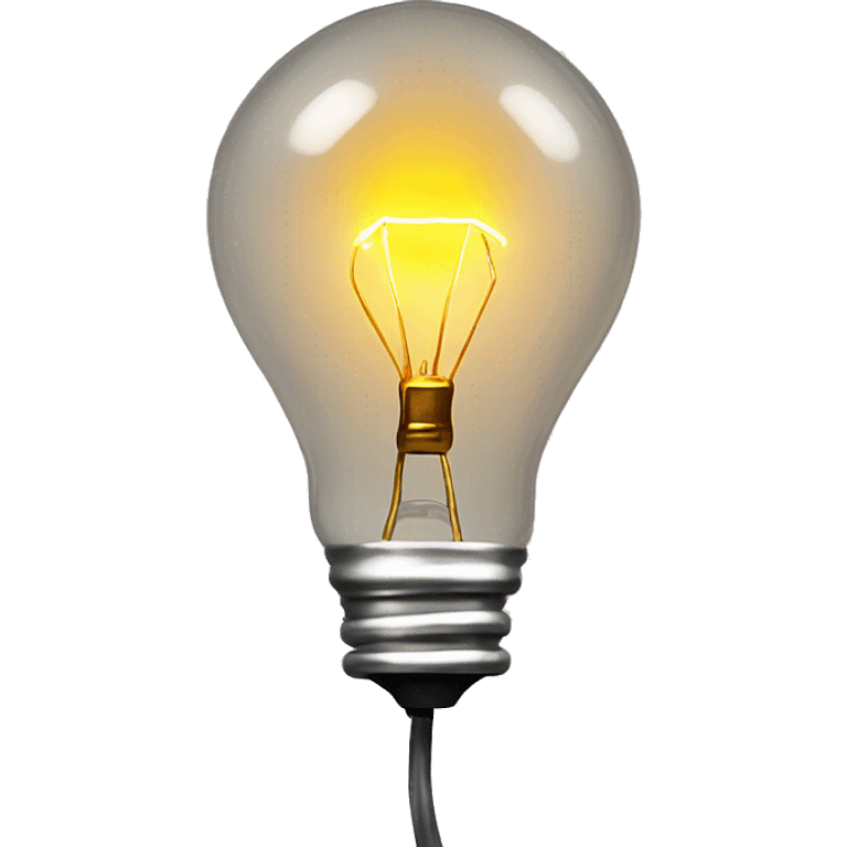 exposed incandescent bulb mounted in a wire cage on a tall light stand emoji