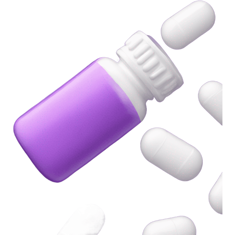 pills spilling from pill bottle purple emoji