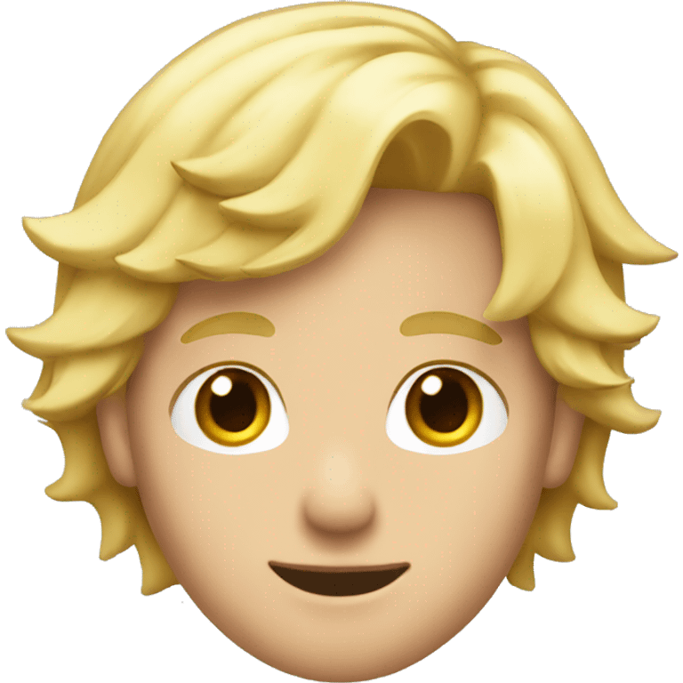 a boy with blond hair with a new era hair emoji