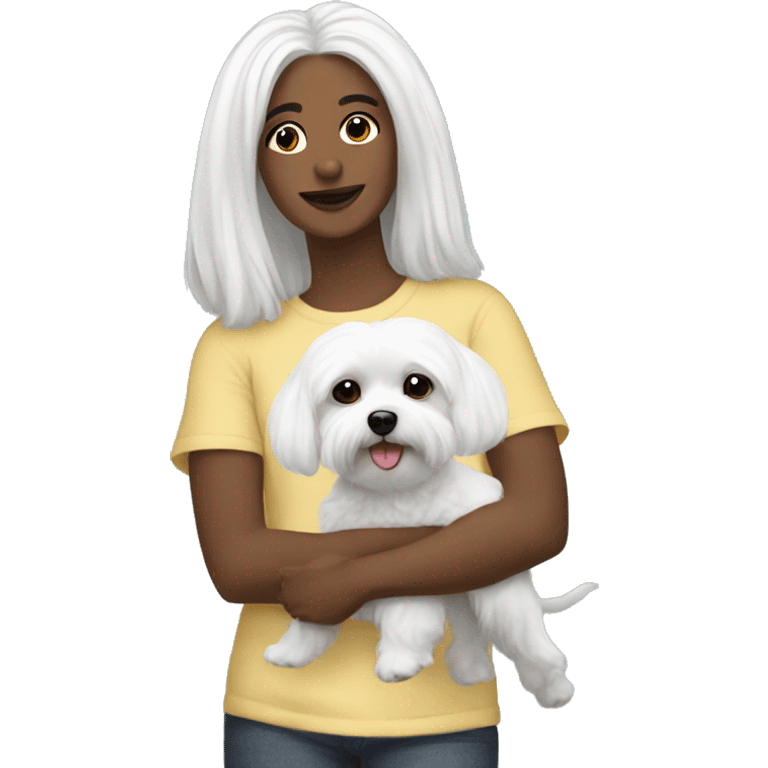 Maltese with iman emoji