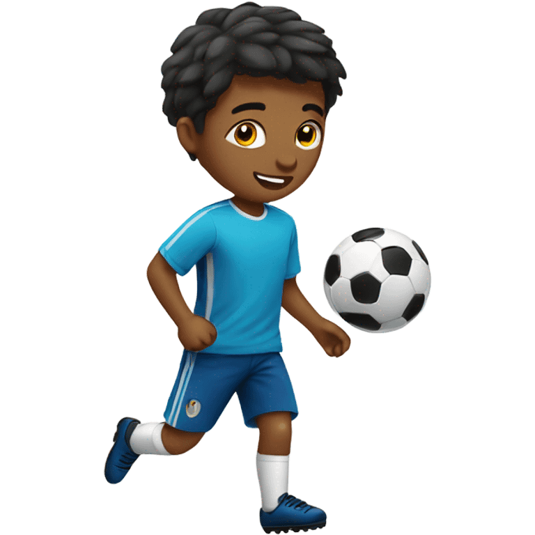 boys playing soccer indoor fun emoji