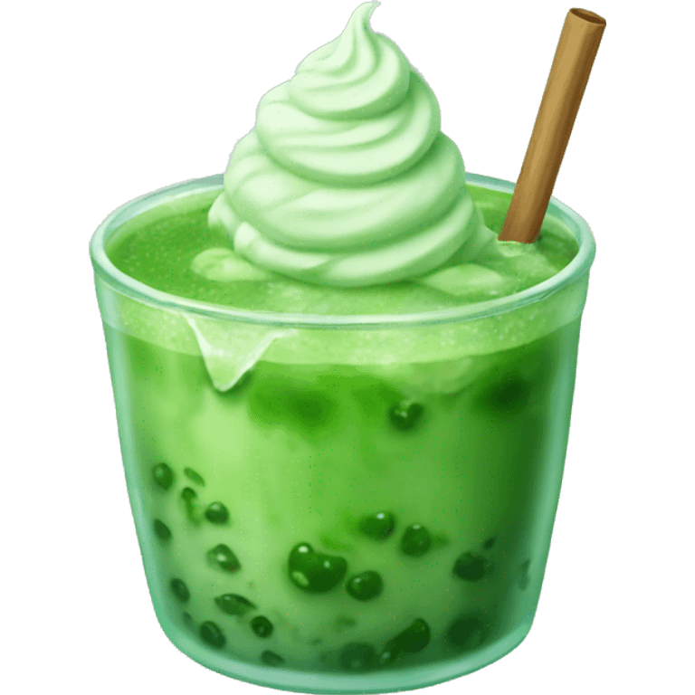 Iced matcha  emoji