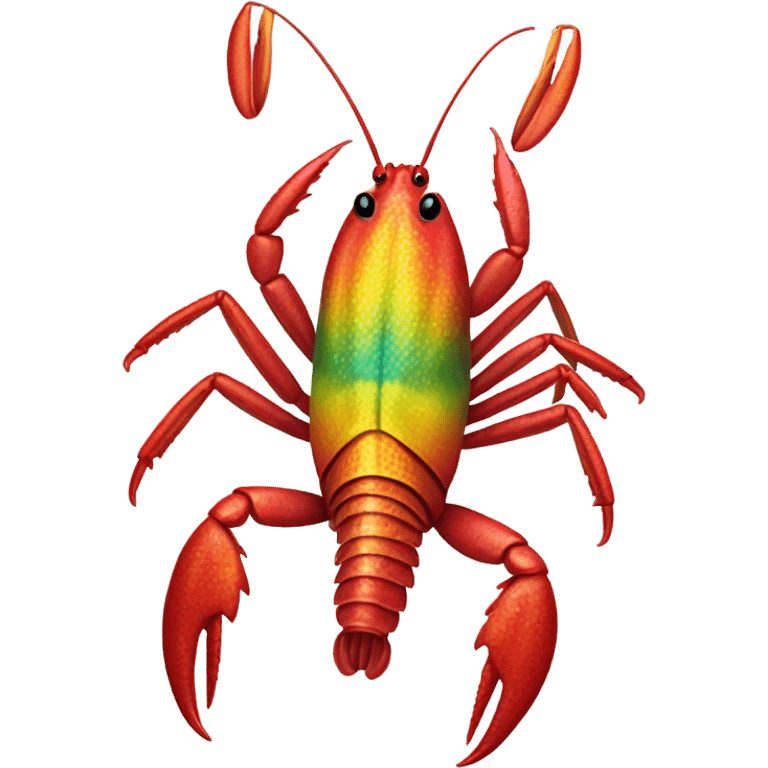 rainbow crayfish emoji