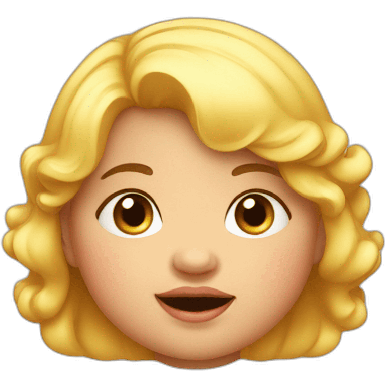 Fat toddler girl emoji