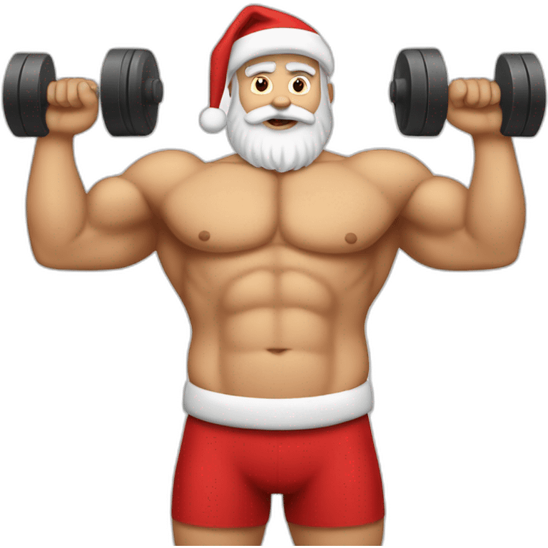 dad bod gym santa emoji