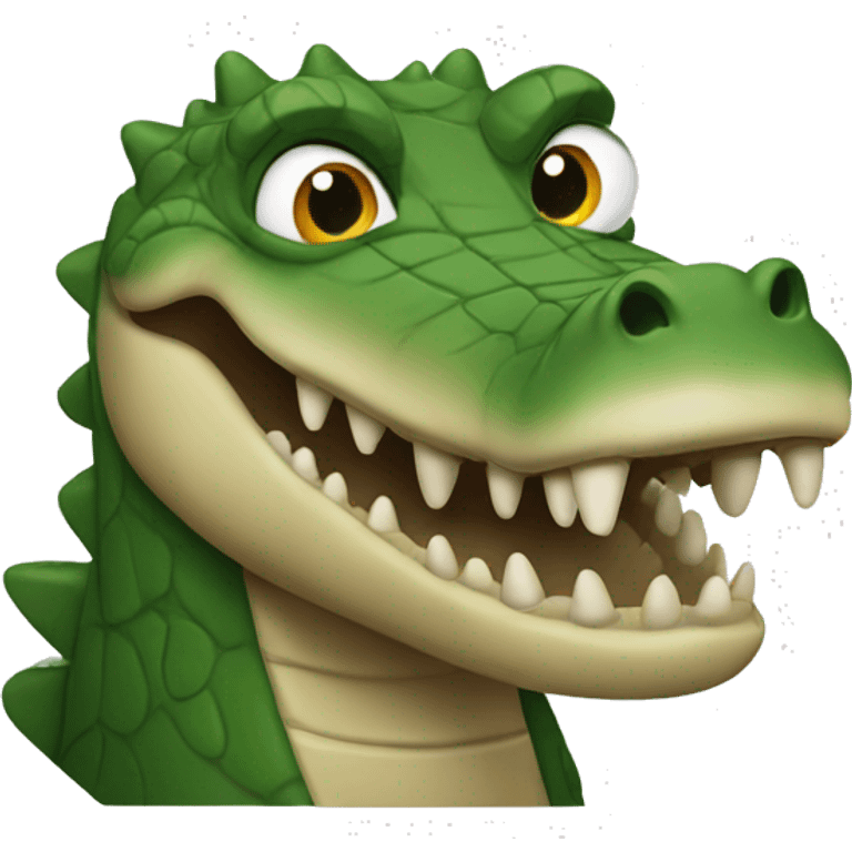 Crocodile with the face of a human emoji