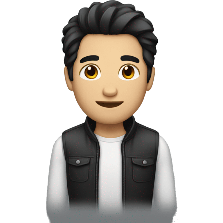 Male with black hair  emoji