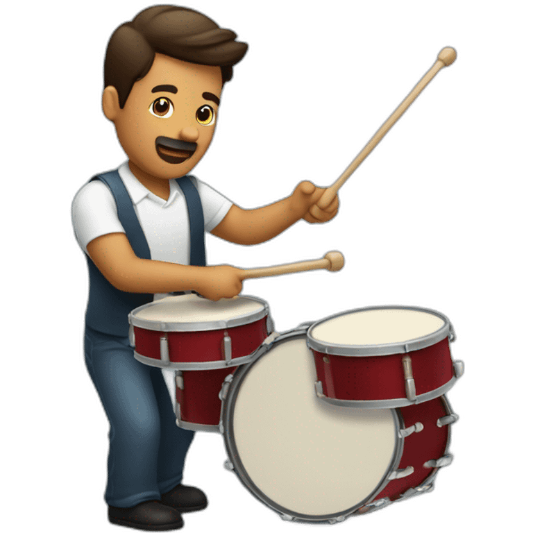 Hombre tocando la batería emoji