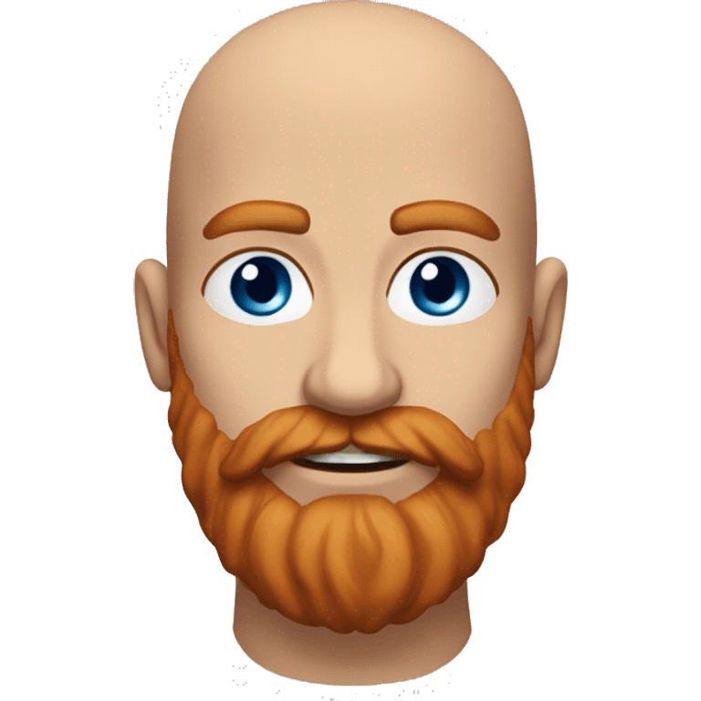 bald big red beard blu eyes teach emoji