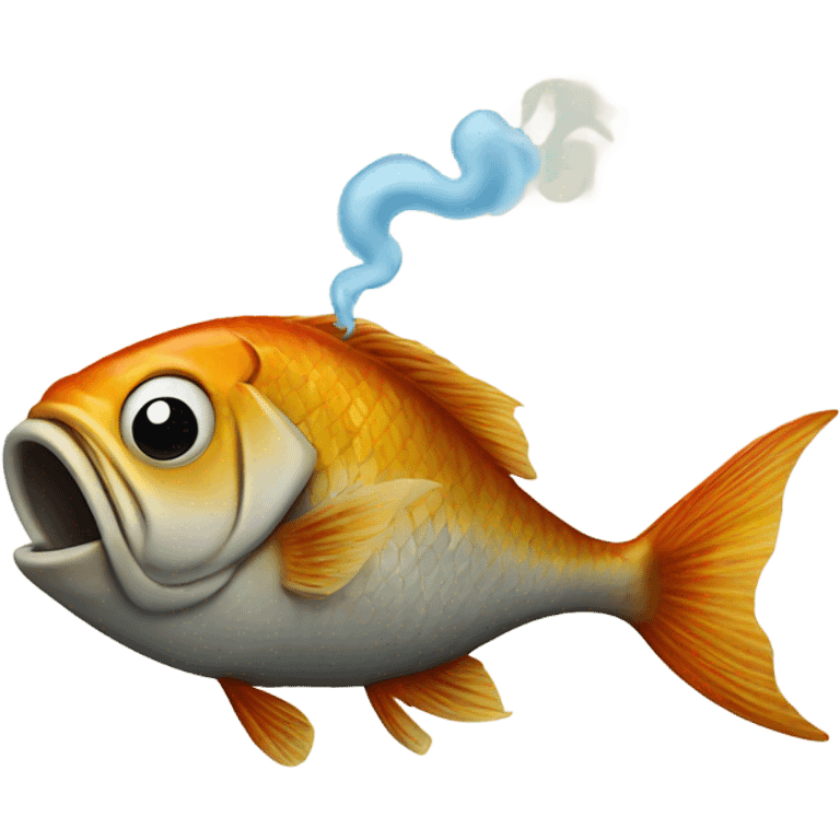 Fish smoking  emoji