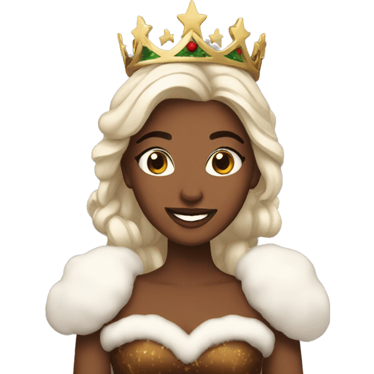 Brown Christmas princess emoji