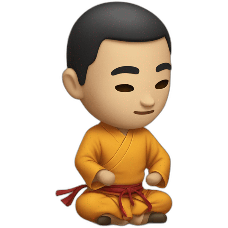 Maître Shaolin qui fait de la méditation emoji