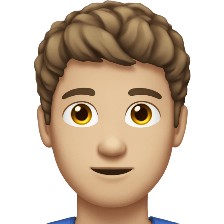 short brown hair man, 24 yo, brown eyes, white skin emoji