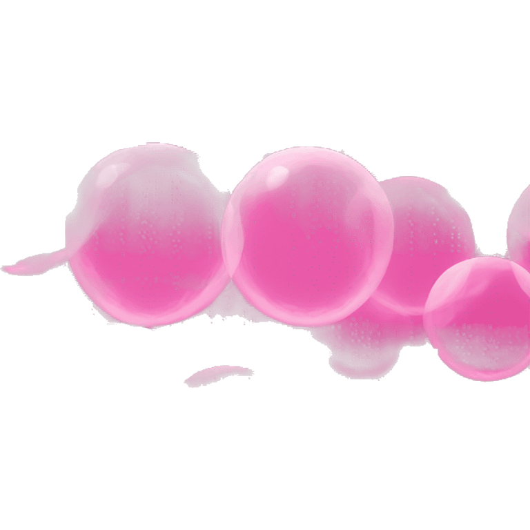 Pink bubbles emoji