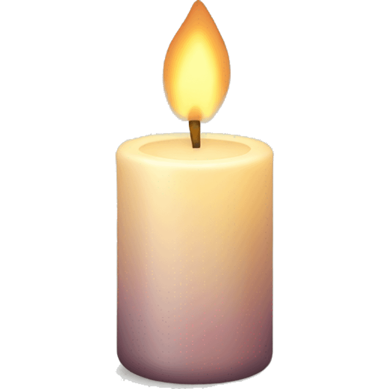 Candle in a powder-colored glass emoji