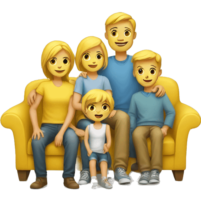 yellow danish family of kid emoji