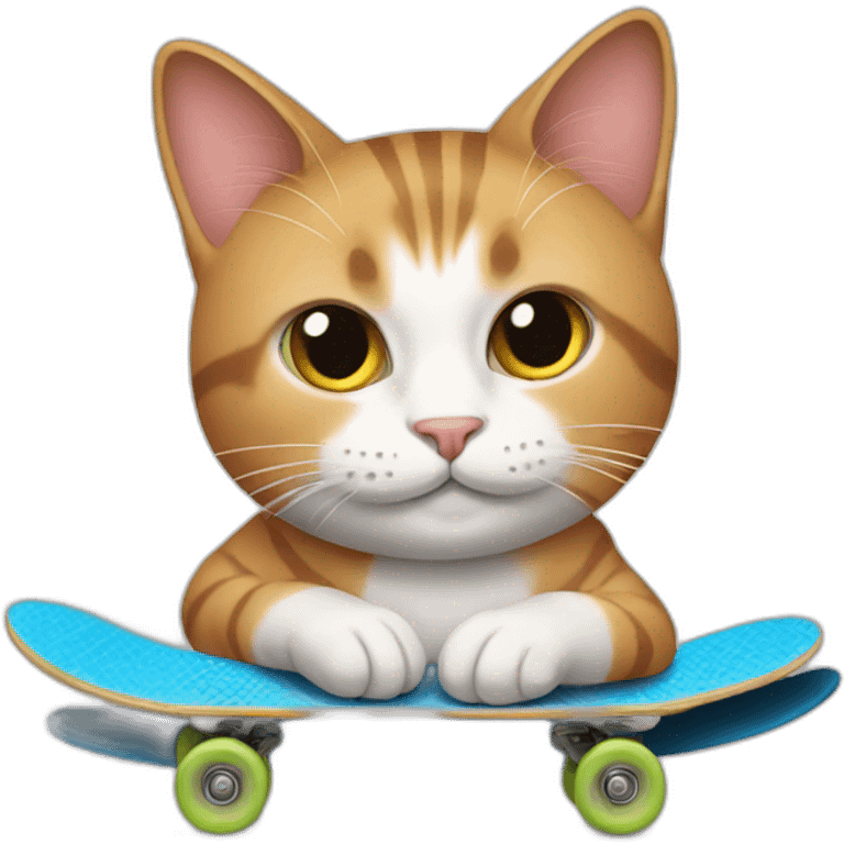 cat with skateboard emoji