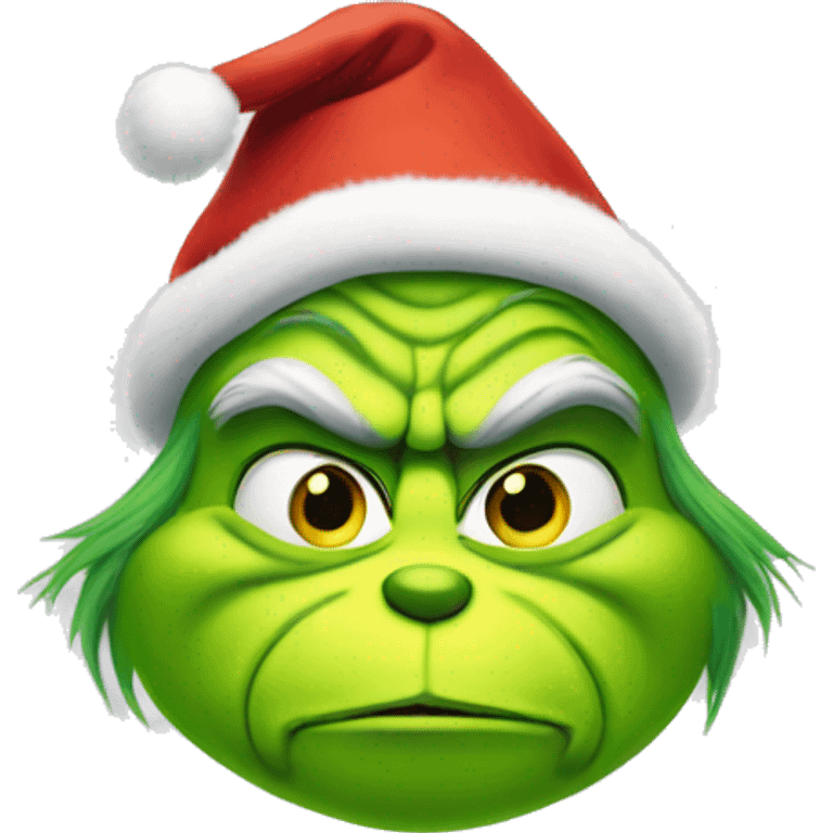 Grinch with hat emoji