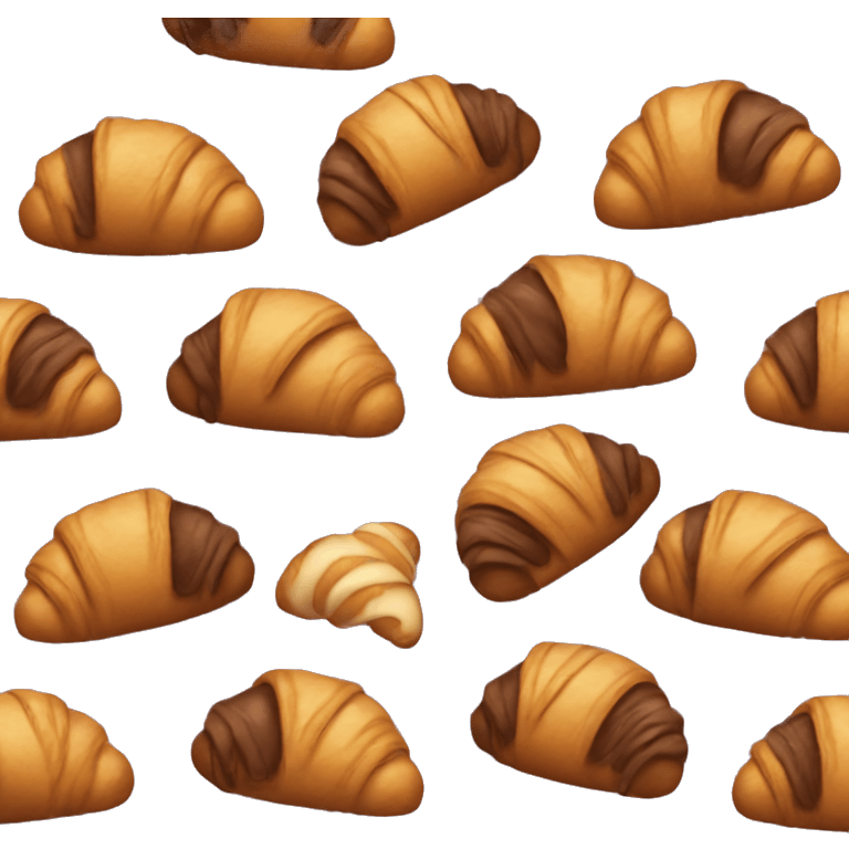 a chocolate croissant  emoji