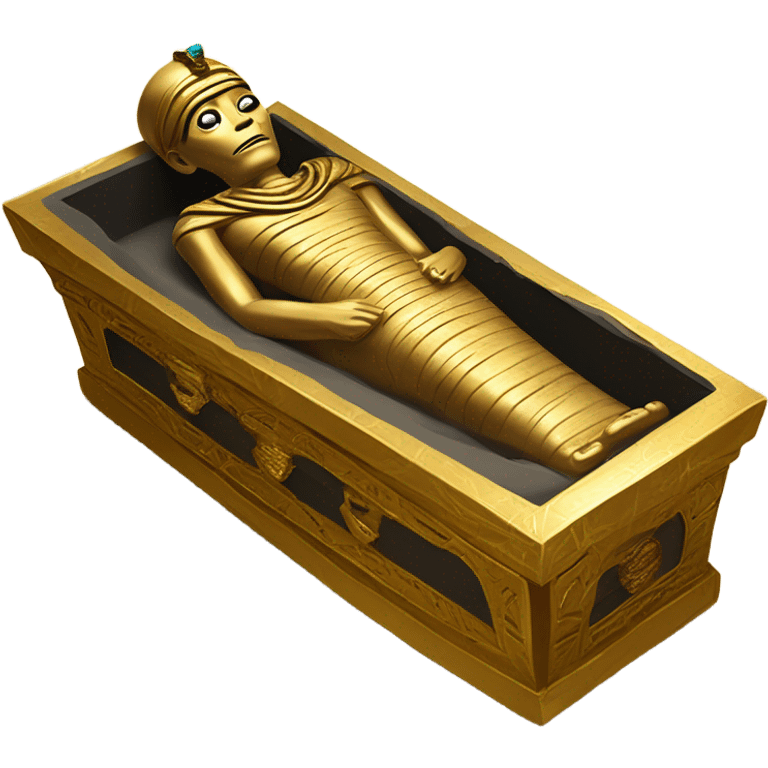  mummy in gold coffin egypt emoji