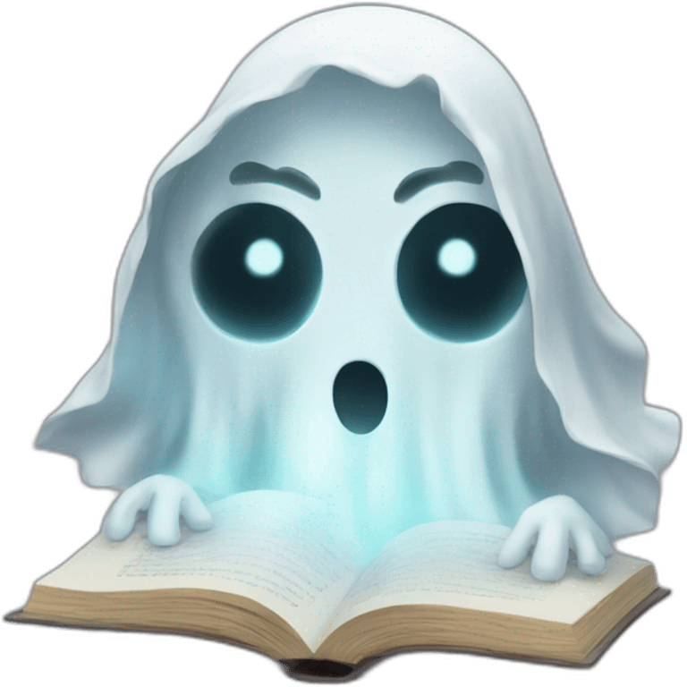 Ghost reading a book emoji