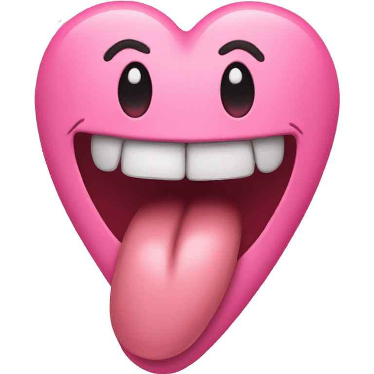 tongue out with a heart on it emoji