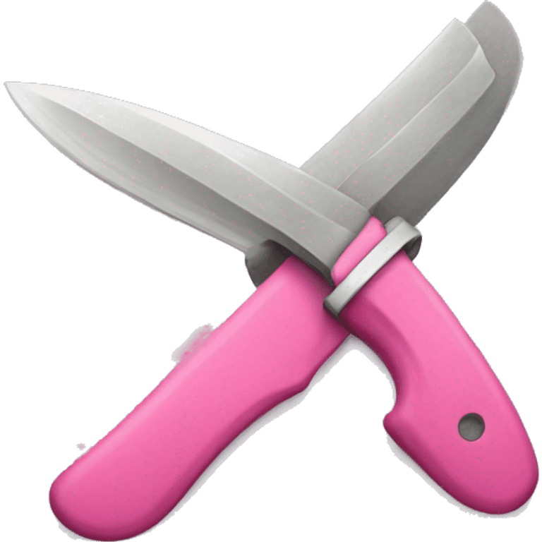 cuchillo con moño rosa emoji