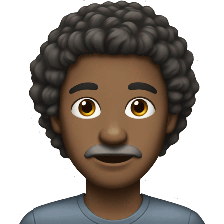 Hombre pelo negro, mujer pero castaño y rizado y perro gris emoji